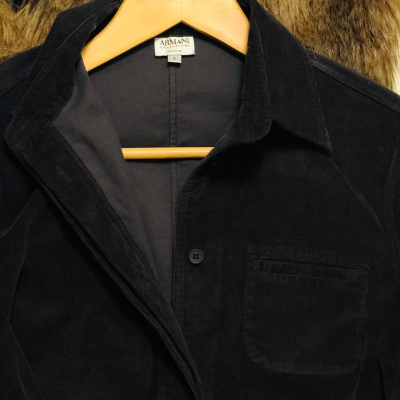 Armani Collezioni Grey Velvet Blazer - Picture 5 of 7